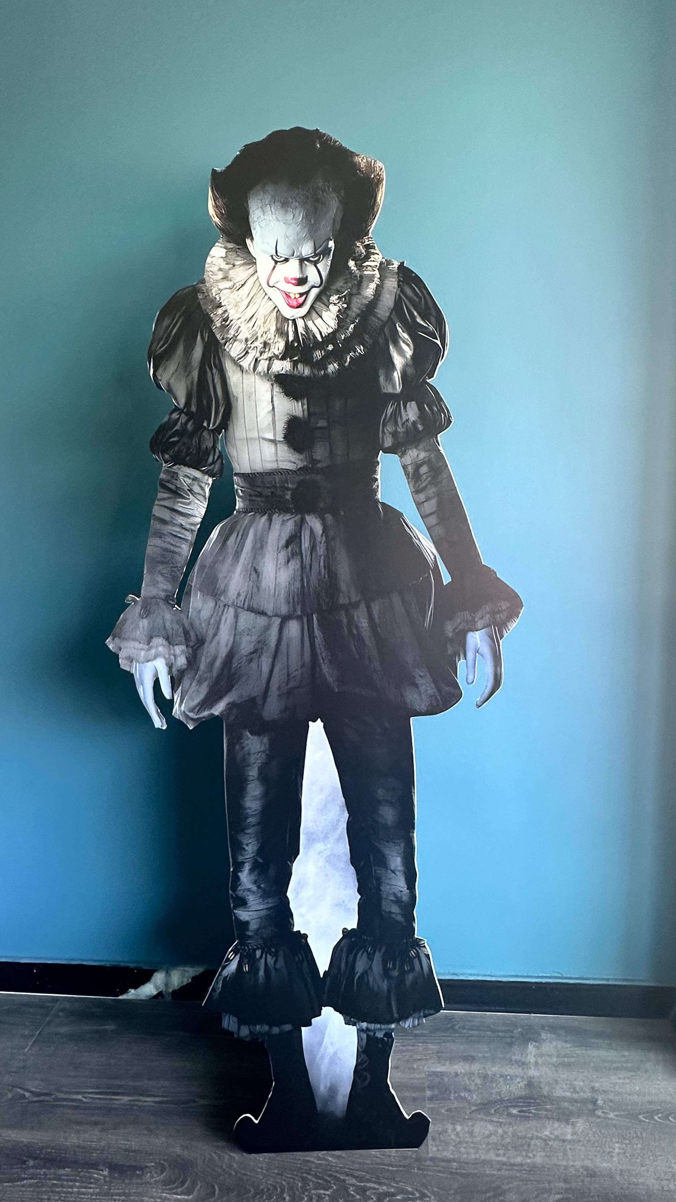 Halloween Scary Clown Decoratieve Levensgrote Uitsparingsmodellen Aangepast Plastic Karton Model Halloween Uitsparing